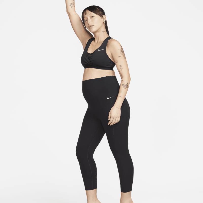 Nike Zenvy (M) 7/8-Leggings mit sanftem Halt, hohem Taillenbund und Taschen für Damen (Umstandskleidung) - Schwarz von Nike