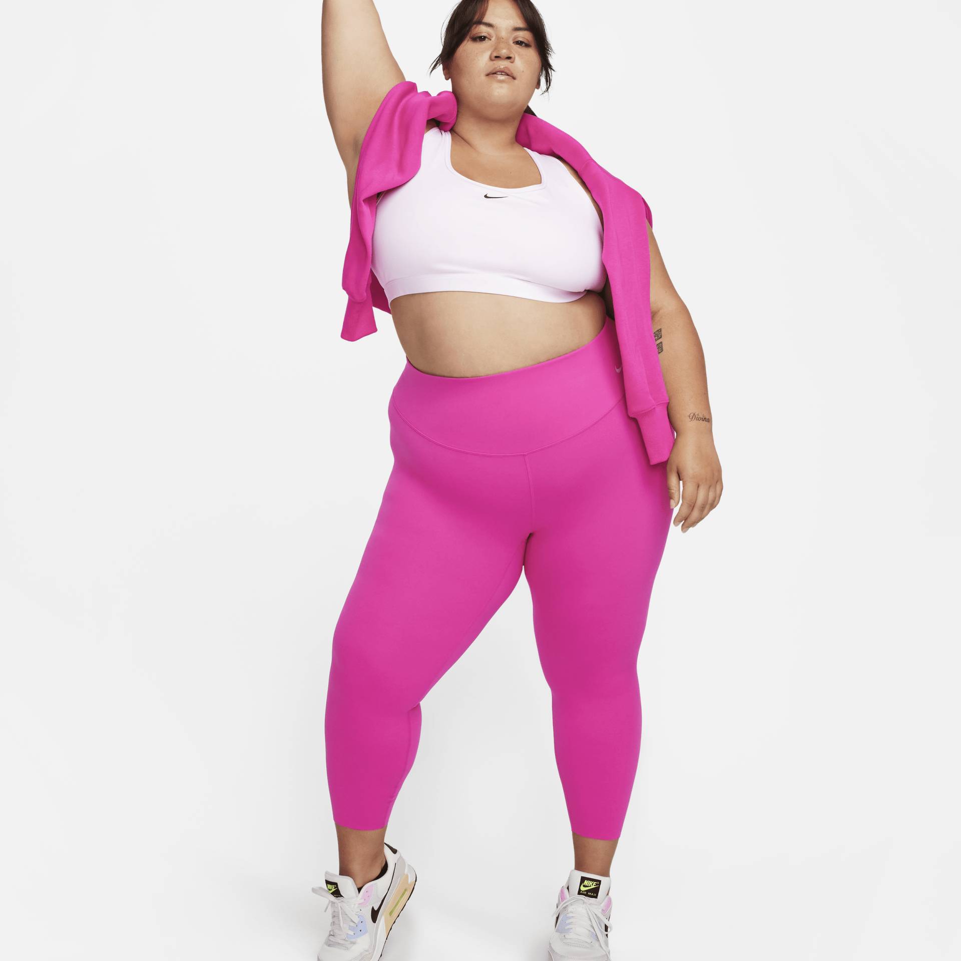 Nike Zenvy 7/8-Leggings mit sanftem Halt und hohem Bund für Damen - Pink von Nike