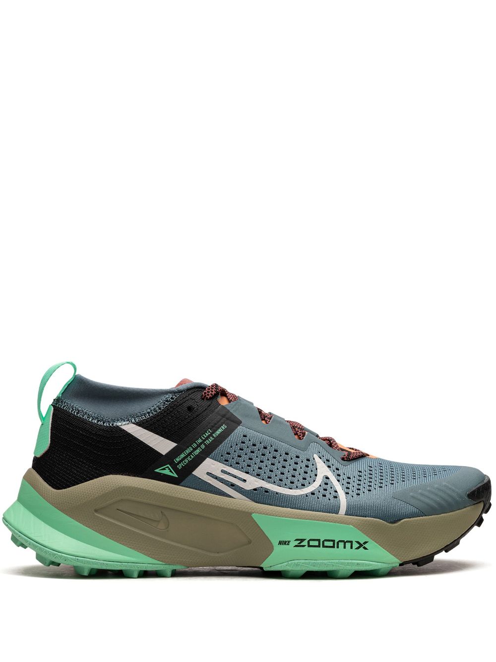 Nike ZoomX Zegama Trail Light Slate/Grey/Glow Green/Bone/Black Sneakers - Blau von Nike