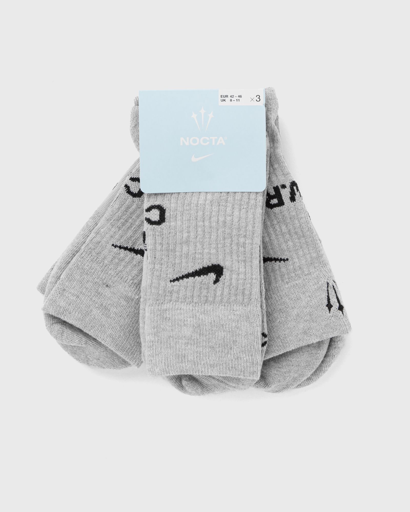 Nike x Nocta Crew Socks (3 Pairs) men Socks grey in Größe:S von Nike
