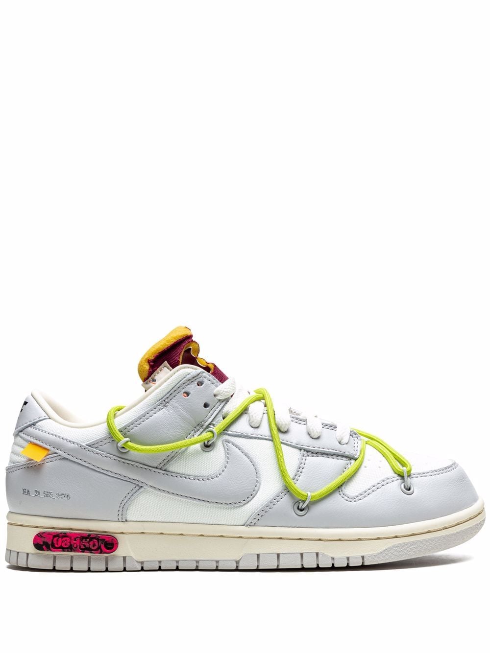 Nike X Off-White x Off-White Dunk Low Lot 08 Sneakers - Weiß von Nike X Off-White