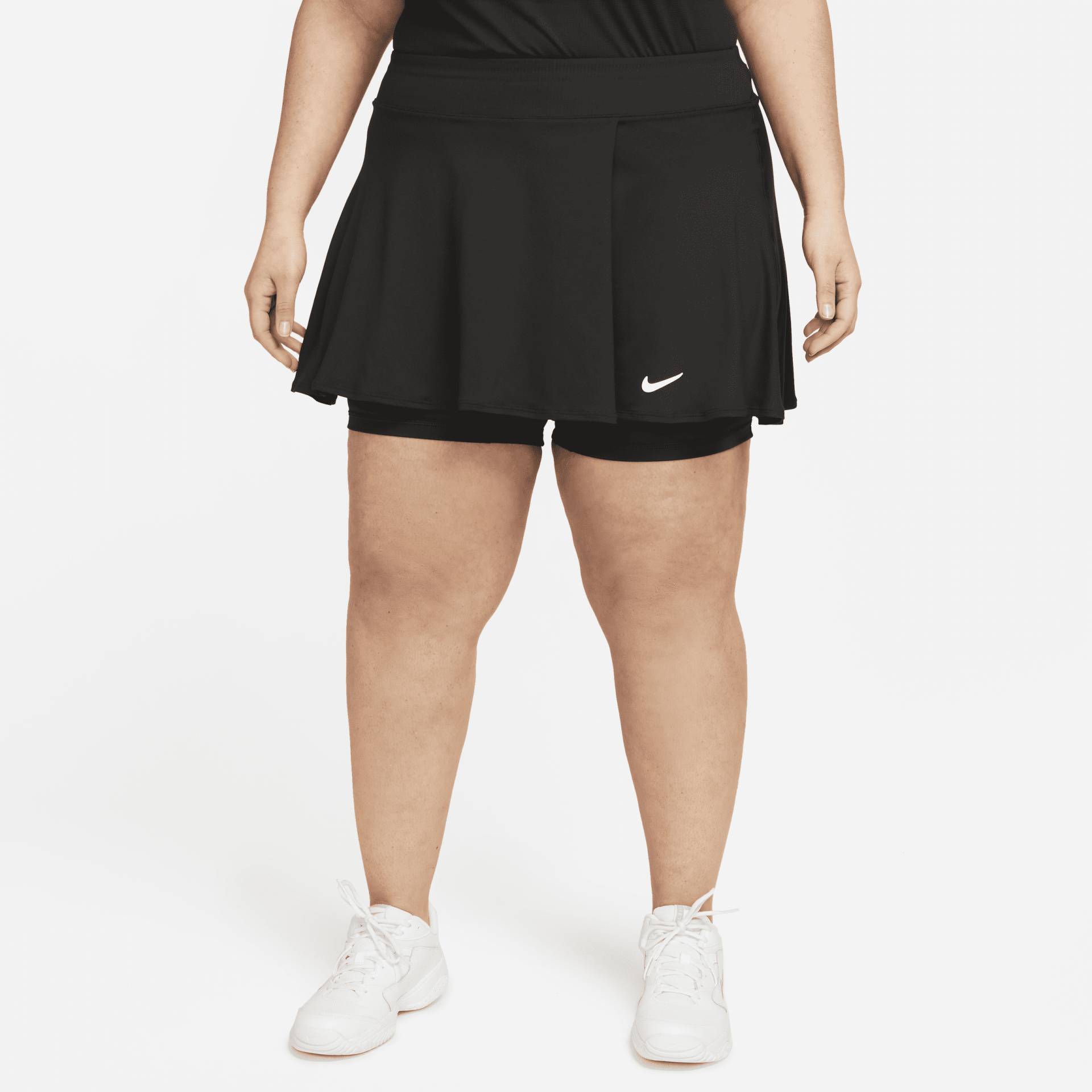 NikeCourt Dri-FIT Victory gerüschter Tennisrock für Damen - Schwarz von Nike