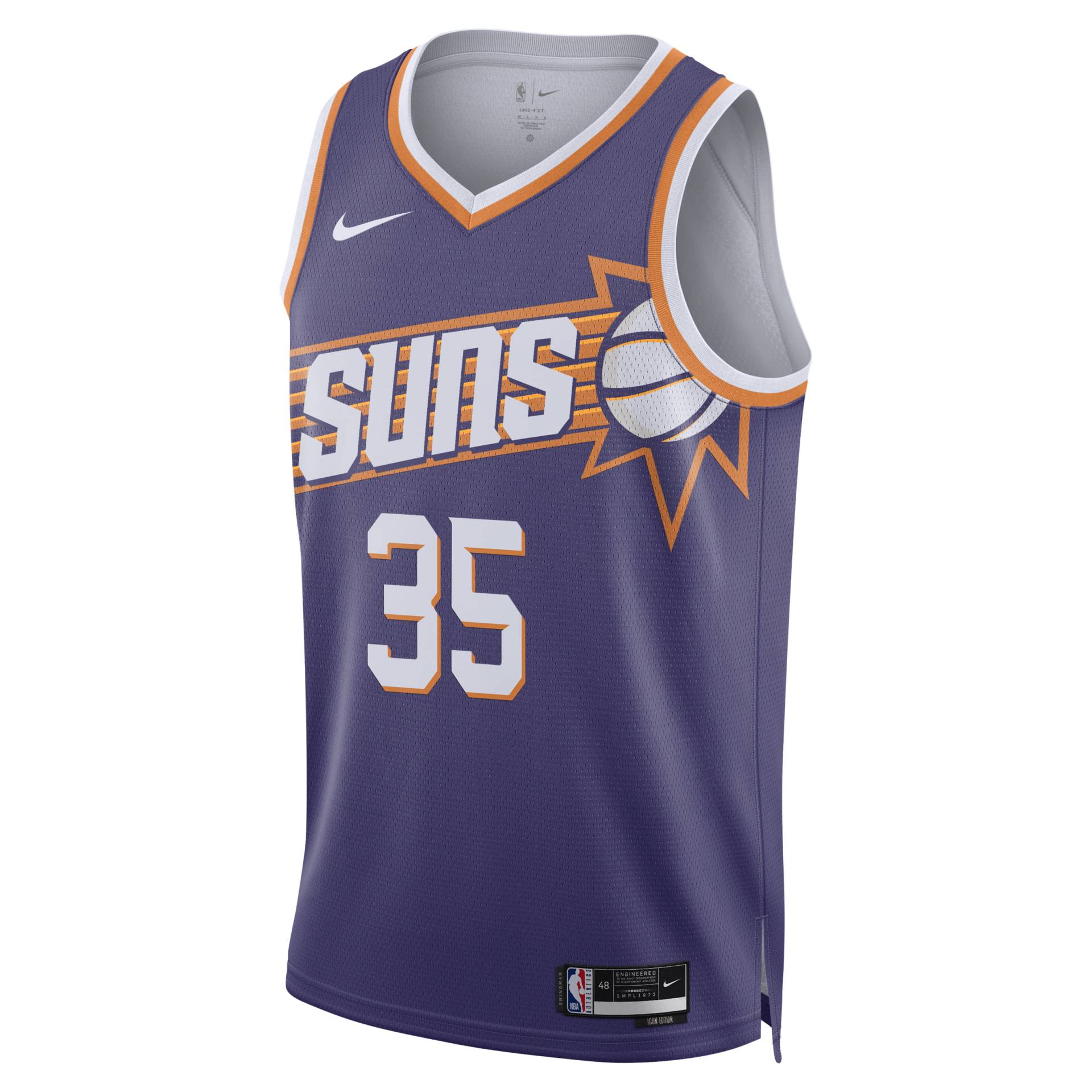 Phoenix Suns 2023/24 Icon Edition Nike Dri-FIT NBA Swingman Trikot - Lila von Nike