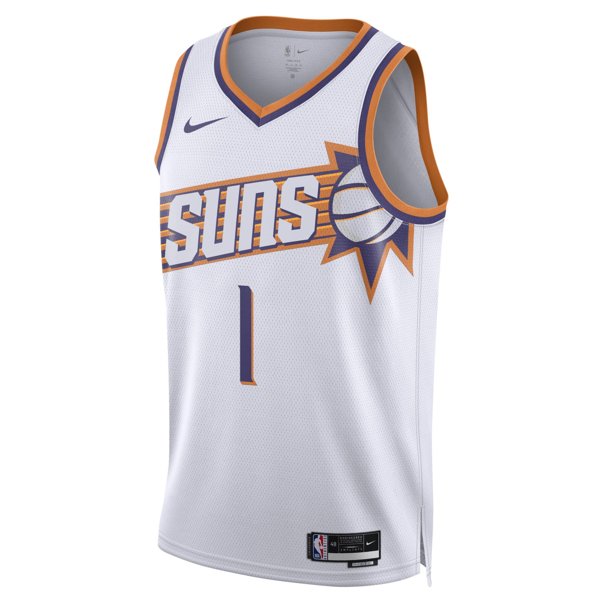 Phoenix Suns Association Edition 2023/24 Nike Dri-FIT NBA Swingman Trikot für Herren - Weiß Phoenix Suns Association Edition 2023/24 Nike Dri-FIT NBA Swingman Trikot für Herren - Weiß von Nike