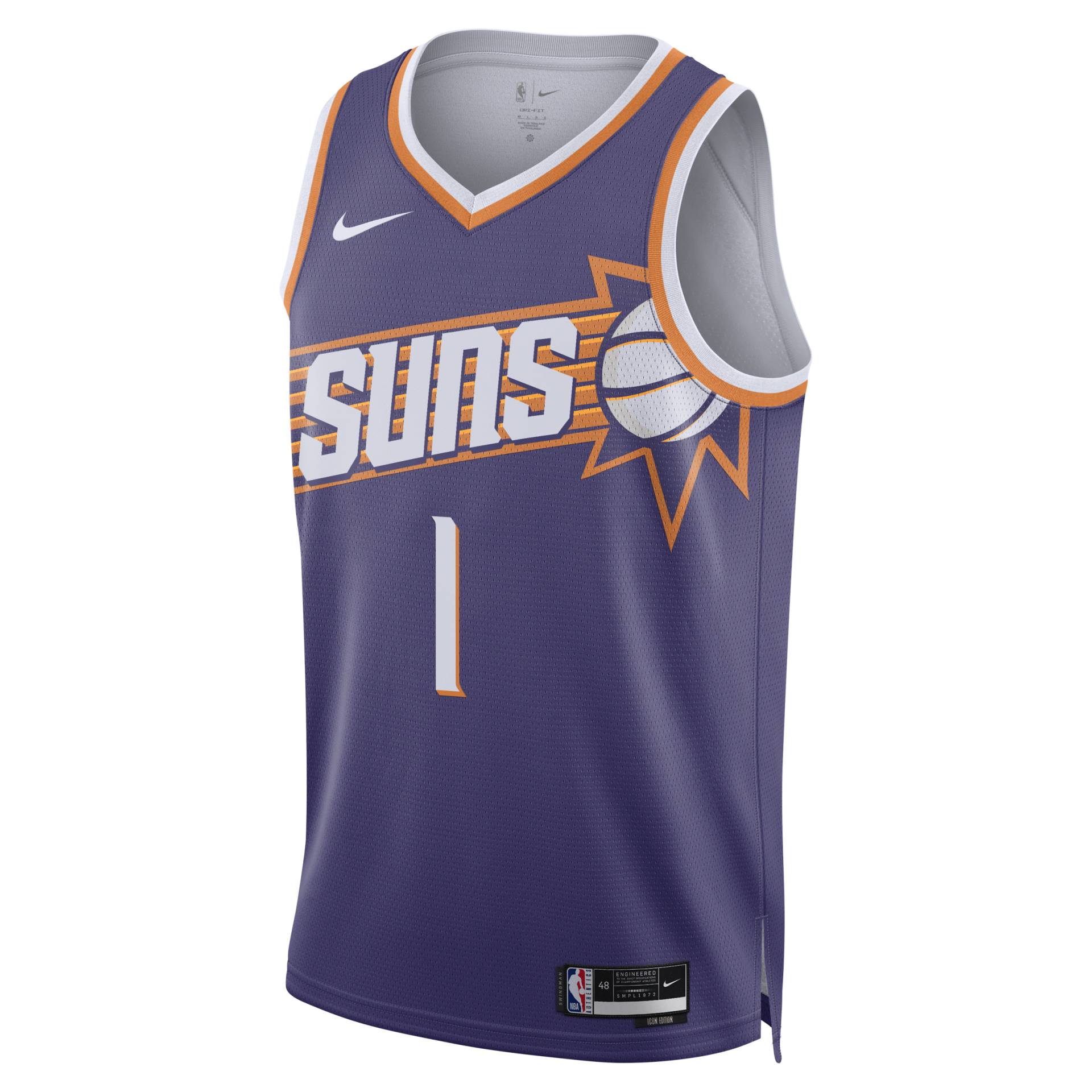 Phoenix Suns 2023/24 Icon Edition Nike Dri-FIT NBA Swingman Trikot - Lila von Nike