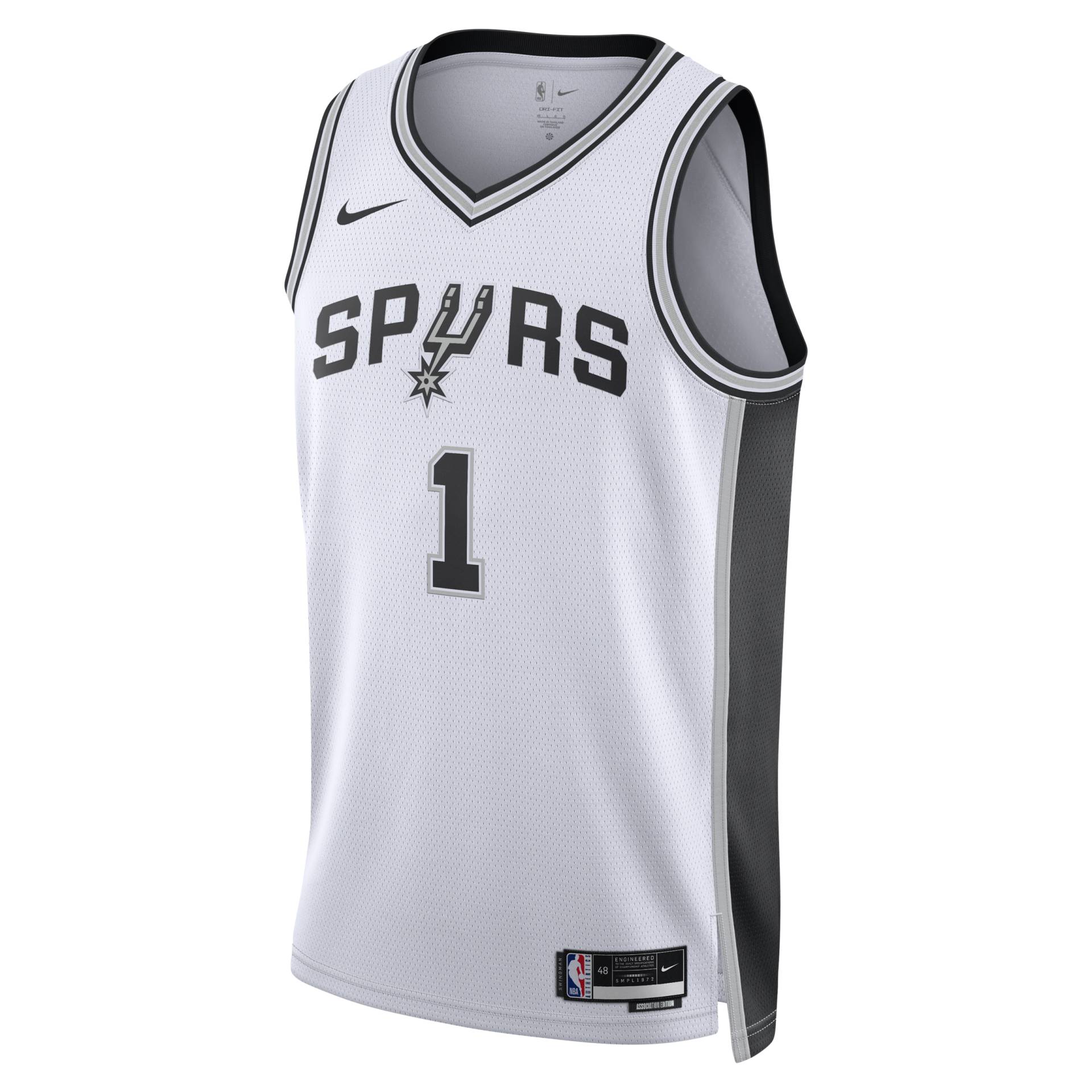 San Antonio Spurs Association Edition 2022/23 Nike Dri-FIT NBA Swingman Trikot für Herren - Weiß von Nike