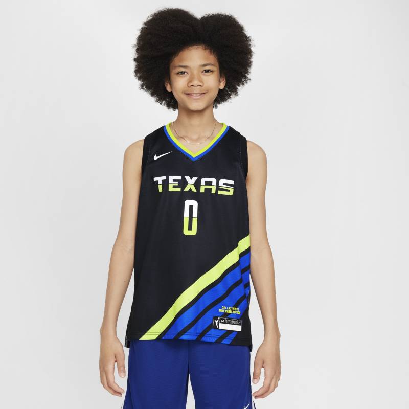 Satou Sabally Dallas Wings 2023 Rebel Edition Nike Dri-FIT WNBA Swingman Trikot für ältere Kinder (Jungen) - Schwarz von Nike