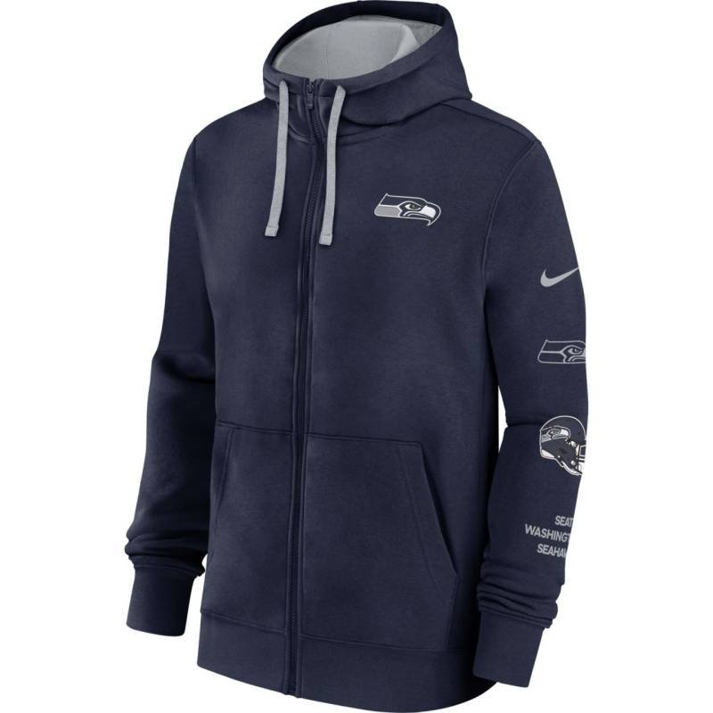 Seattle Seahawks Nike Club Fleece Full-Zip Hoody von Nike