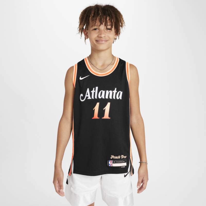 Trae Young Atlanta Hawks City Edition Nike Dri-FIT NBA Swingman Trikot für ältere Kinder - Schwarz von Nike