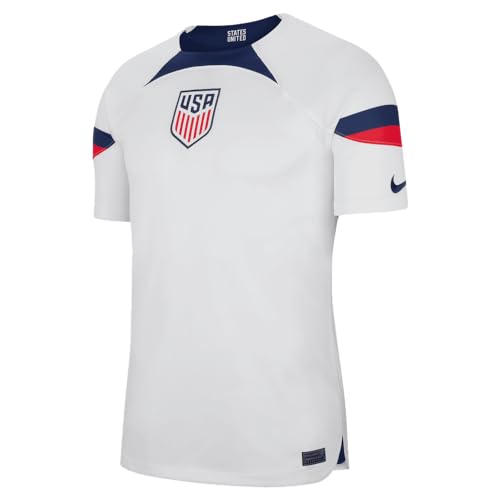 USA Herren Nationalmannschaft Heimtrikot Fußball Trikot 2022-2023, weiß, L von Nike