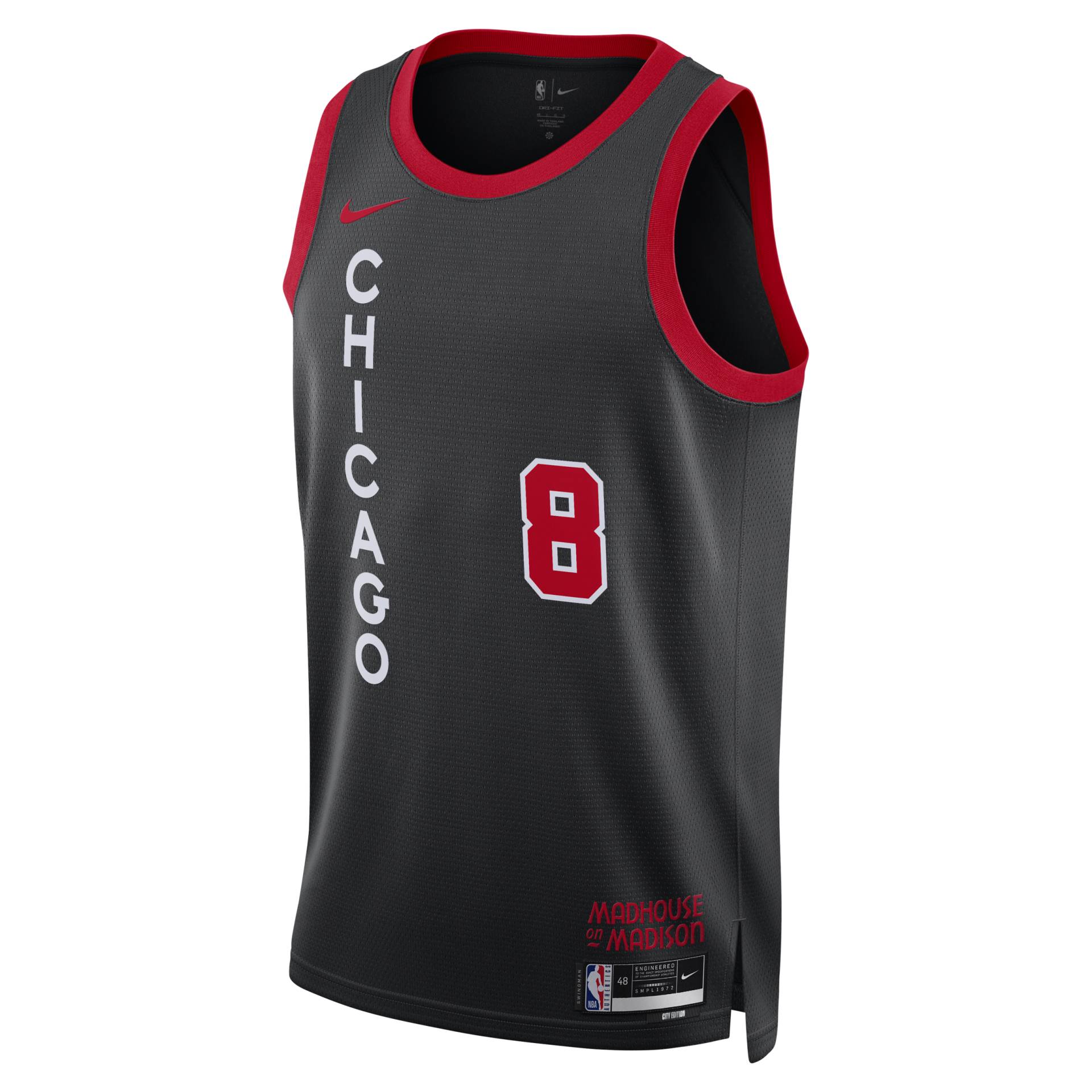 Zach Lavine Chicago Bulls City Edition 2023/24 Nike Dri-FIT NBA Swingman Trikot für Herren - Schwarz von Nike