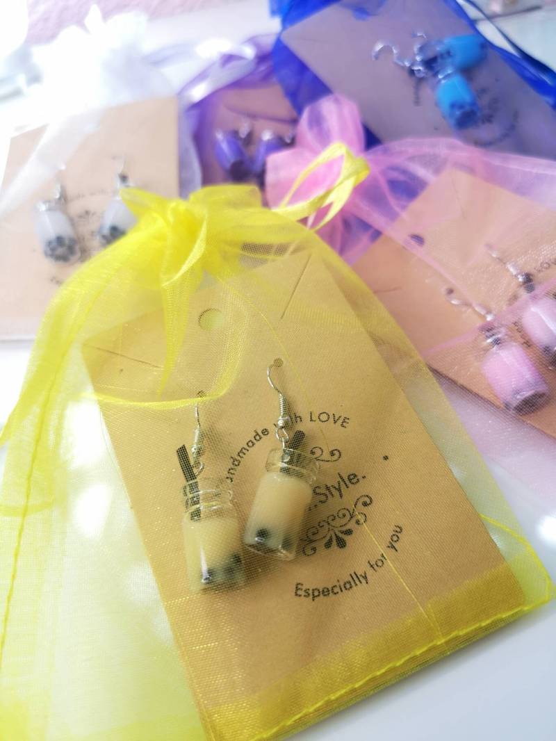 Bubble Tea Ohrringe Bubble Tea Ohrringe von NikkiStyleBoutique