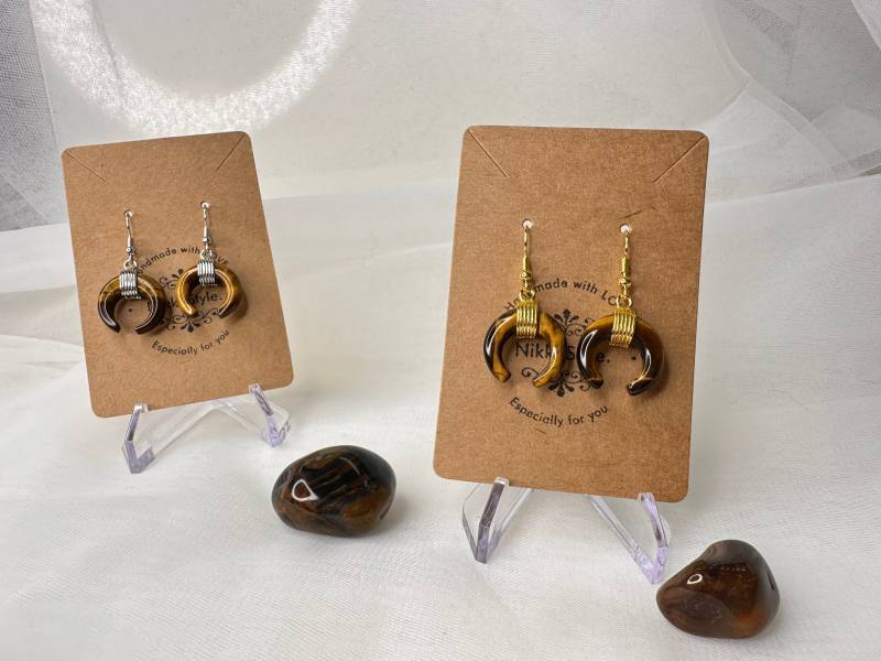 Halbmond Kristall Ohrringe von NikkiStyleBoutique