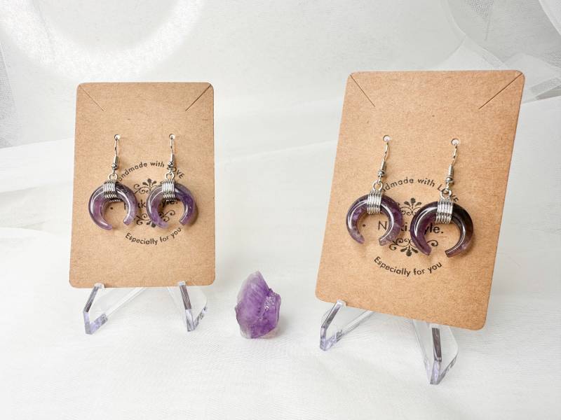 Halbmond Kristall Ohrringe von NikkiStyleBoutique