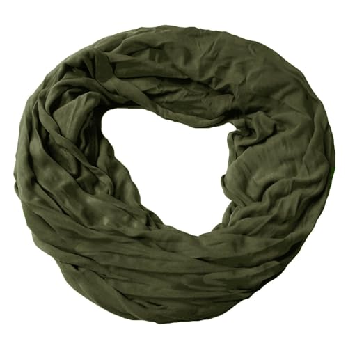 Niklarson Loop Schal Tuch Oliv grün Rundschal 160x45cm unisex Schlauch T7020 von Niklarson