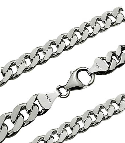 Niklarson Panzerkette Kette 6,9mm x 55cm 925 Sterling Silber Schmuck K10569-55 von Niklarson