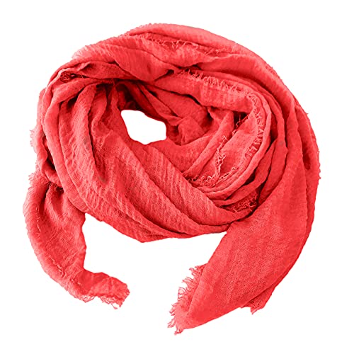 Niklarson Schal Tuch koralle 190x100cm Damen Poncho Stola Pareo Viskose T1814 von Niklarson