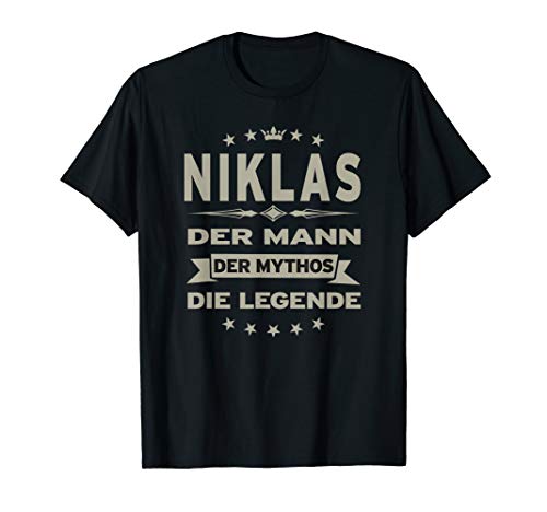 Herren Vorname Niklas Lustiger Spruch Humor T-Shirt von Niklas Geschenk Lustig Name Spruch