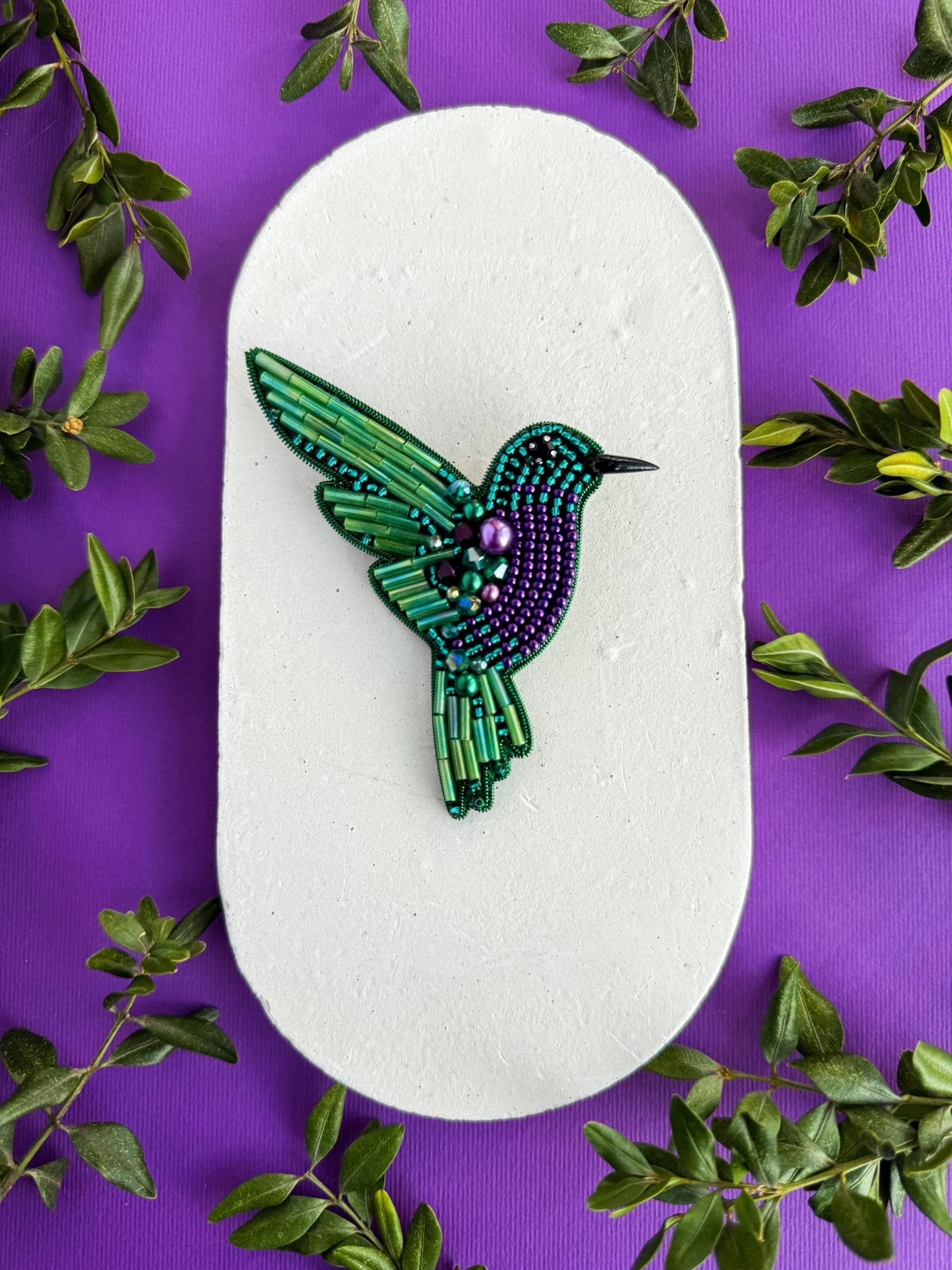 Kolibri Brosche Perlen Geschenk Schmuck Für Sie von NikoLeeShop