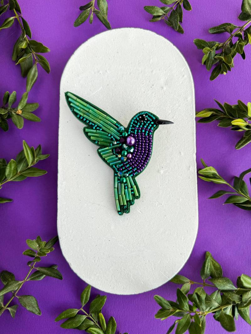 Kolibri Brosche Perlen Geschenk Schmuck Für Sie von NikoLeeShop