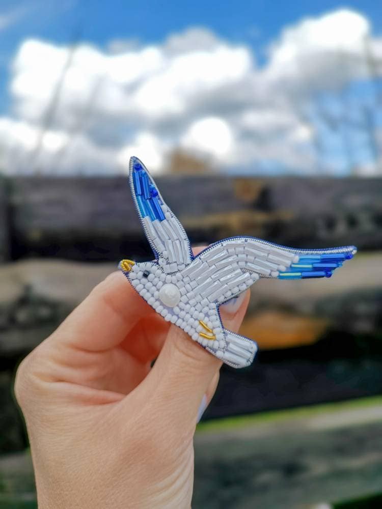 Vogel Brosche Handgemacht Ukraine Einzigartige Schmuck Geschenk Für Sie von NikoLeeShop
