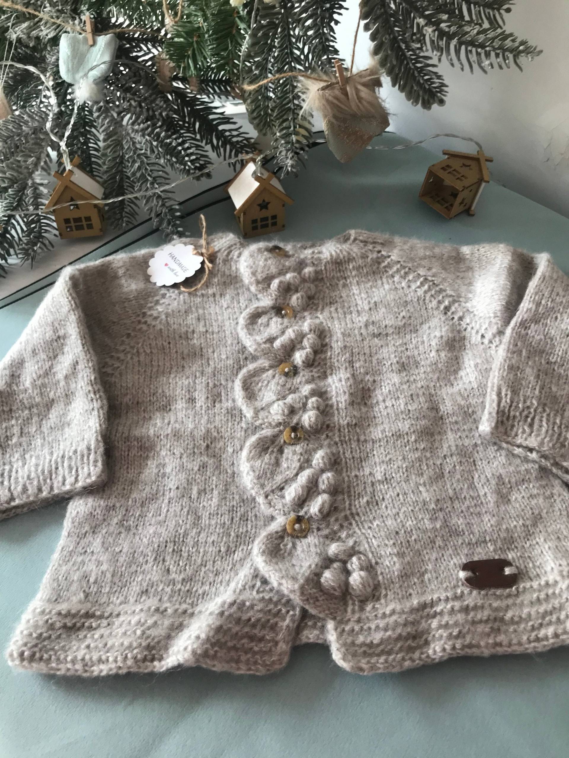 Personalisierte Baby Strickjacke-Brief Bestickte Strickjacke-Kids Strickpullover Mantel -Button Strickjacke Pullover Für Jungen Oder Mädchen von NikolStoreTR