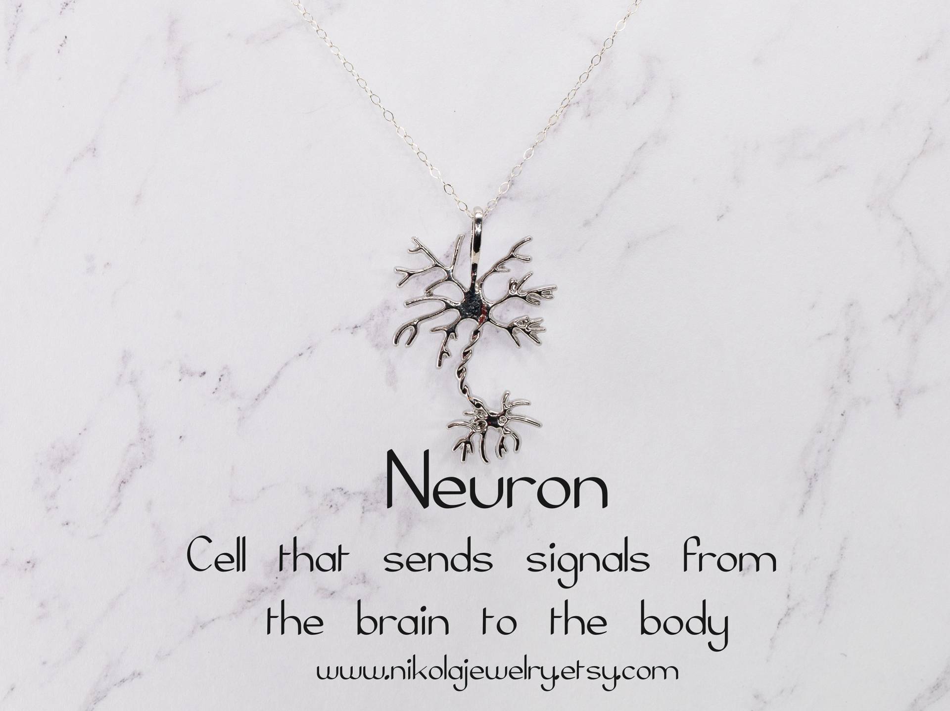 Neuron Halskette Sterling Silber Wissenschaft Schmuck, Biologie Geschenk Neuron Halskette Sterling Silber Wissenschaft Schmuck, Biologie Geschenk von NikolaJewelry