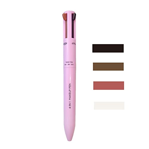 4 in 1 makeup pen Make-up-Stift 4-farbiger Multifunktions-Make-up-Schönheitsstift Wasserfester Augenbrauenstift zum Hervorheben für Eyeliner, Augenbrauen, Lippenkonturenstift, Textmarker von Niktule