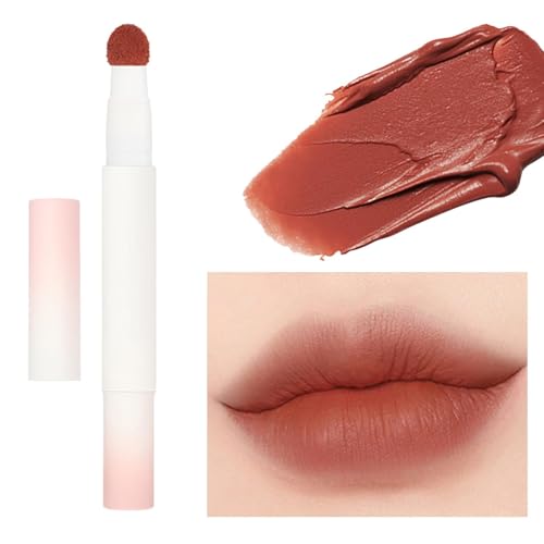 Air Cushion Lippenpuder Creme, Matte Flüssiglippenstifte, Flüssige Matte Lippenstifte, Langlebiger Antihaft-Cup-Lippenstift Mit Gepolstertem Kopf, Samtiger Wasserfester Lippenstift Für Frauen von Niktule