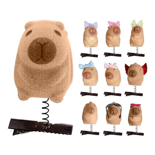 Capybara Haarschmuck,Tierhaarspangen, 10X Capibara Haarschmuck, Tierische Haarnadel, Haarspange, modische Kinder-Requisiten für den Urlaub von Niktule