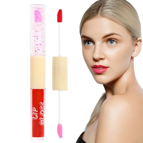 Doppelseitiger Lipgloss | Wasserfester Lippenstift für Frauen,Wasserfester Lippenstift mit Spiegeleffekt für Frauen, feuchtigkeitsspendendes Lipglossöl, feuchtigkeitsspendendes Lippenöl, Niktule von Niktule