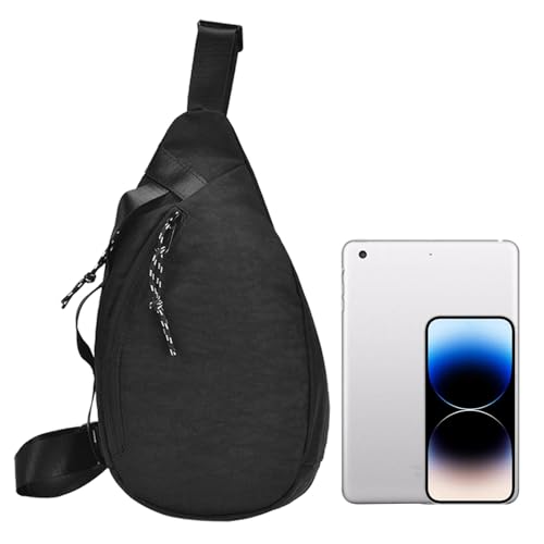 Herren -Umhängetasche, Herrenschlingbeutel | Einstellbare Gurte Multipocket Running Chest Pack,Laufgürtelbeutel -Mode -Telefonhalter zum Pendeln von Reisen von Niktule