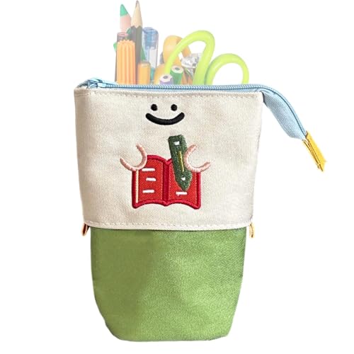 Niktule Federmäppchen-Organizer, Teleskopisch Mäppchen, Faltbares Federmäppchen, Vertikaler Stifthalter Mit Reißverschluss, Bleistift-Aufbewahrungs-Organizer-Tasche, Multifunktionale Bleistifttasche von Niktule