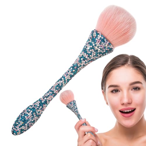 Niktule Gesichts-Make-up-Pinsel, Fixierpuderpinsel | Blush Loose Powder Reisepinsel für Damen,Puder-Grundierungspinsel mit weichen Borsten, flexibles Gesichts-Make-up-Werkzeug für Frauen, Mädchen, von Niktule