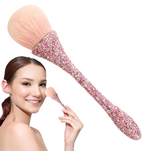 Gesichts-Make-up-Pinsel, Fixierpuderpinsel | Reise-Rougepinsel, loser Puderpinsel,Puder-Grundierungspinsel mit weichen Borsten, flexibles Gesichts-Make-up-Werkzeug für Frauen, Mädchen, von Niktule