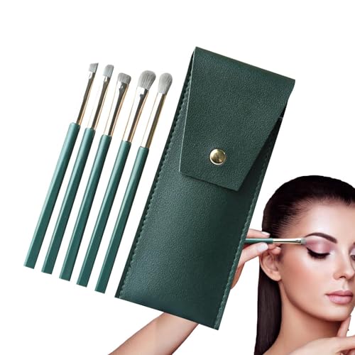 Make-up-Pinsel Lidschatten, Augenpinsel für Make-up | 5-teiliges Augenpinsel-Set für Lidschatten-Make-up | Professionelle Lidschatten-Make-up-Pinsel mit Etui, Mischpinsel für das Augen-Make-up von Niktule