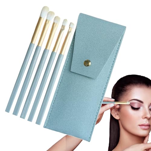 Make-up-Pinsel Lidschatten, Augenpinsel für Make-up | 5-teiliges ultraweiches Lidschattenpinsel-Set,Professionelle Lidschatten-Make-up-Pinsel mit Etui, Mischpinsel für das Augen-Make-up auf von Niktule