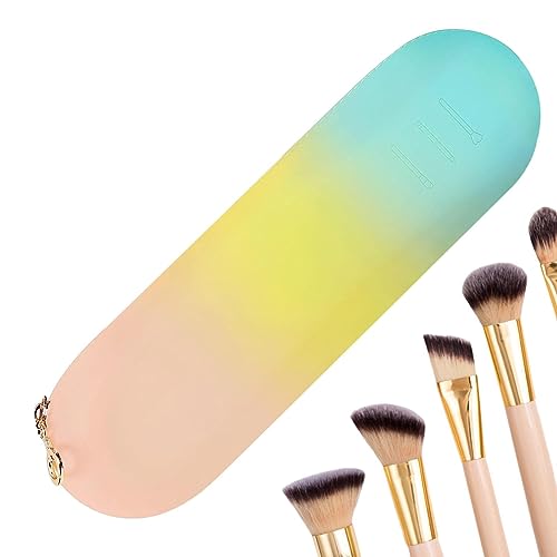 Reise-Make-up-Pinselhalter,Trendige Hülle mit weichem Silikon - Beauty Organizer Kulturtasche für Make-up-Pinsel, Lippenstifte, Lidschatten, Augenbrauenstift Niktule von Niktule