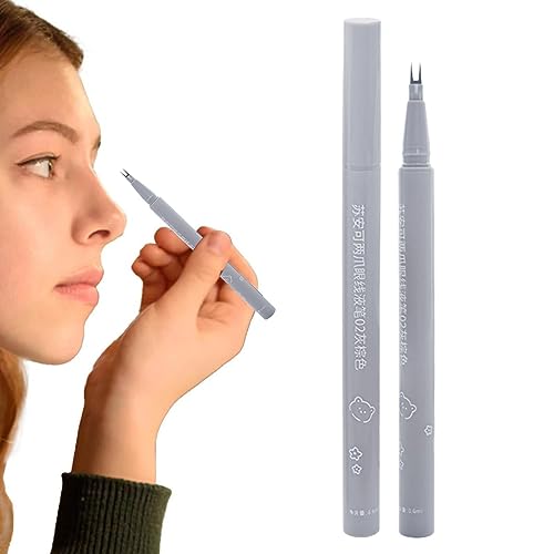 Unterer Wimpernstift eyeliner stift lash brow booster Wischfester, wasserfester flüssiger Eyeliner-Stift mit zwei Zinken Schnell trocknendes,langanhaltendes Eyeliner-Make-up für Profis und Anfänger von Niktule