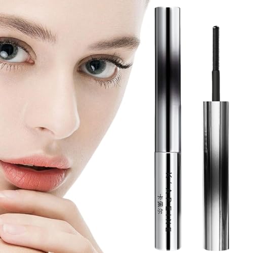 Volumen Mascara,Schlanke kleine silberne Tube Mascara,Wasserfeste, wischfeste Wimperntusche,Wimpern-Mascara wasserfest 3D-Curling-Wimpern-Mascara wischfeste Eisen-Mascara für langanhaltendes von Niktule