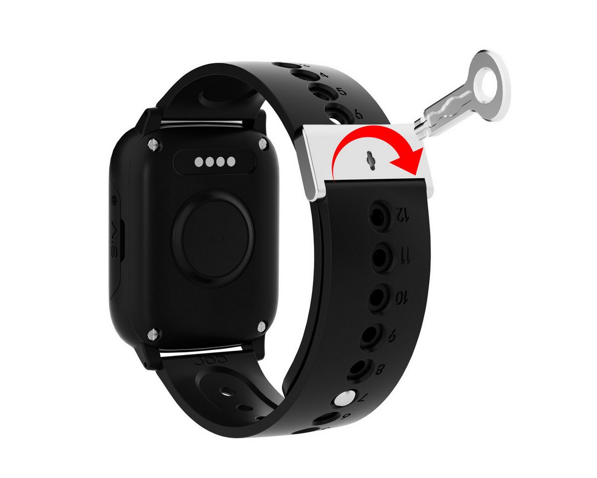 NikuTRAX Uhrenarmband Demenz-Uhrenarmband mit Sicherheitsverschluss 22mm von NikuTRAX