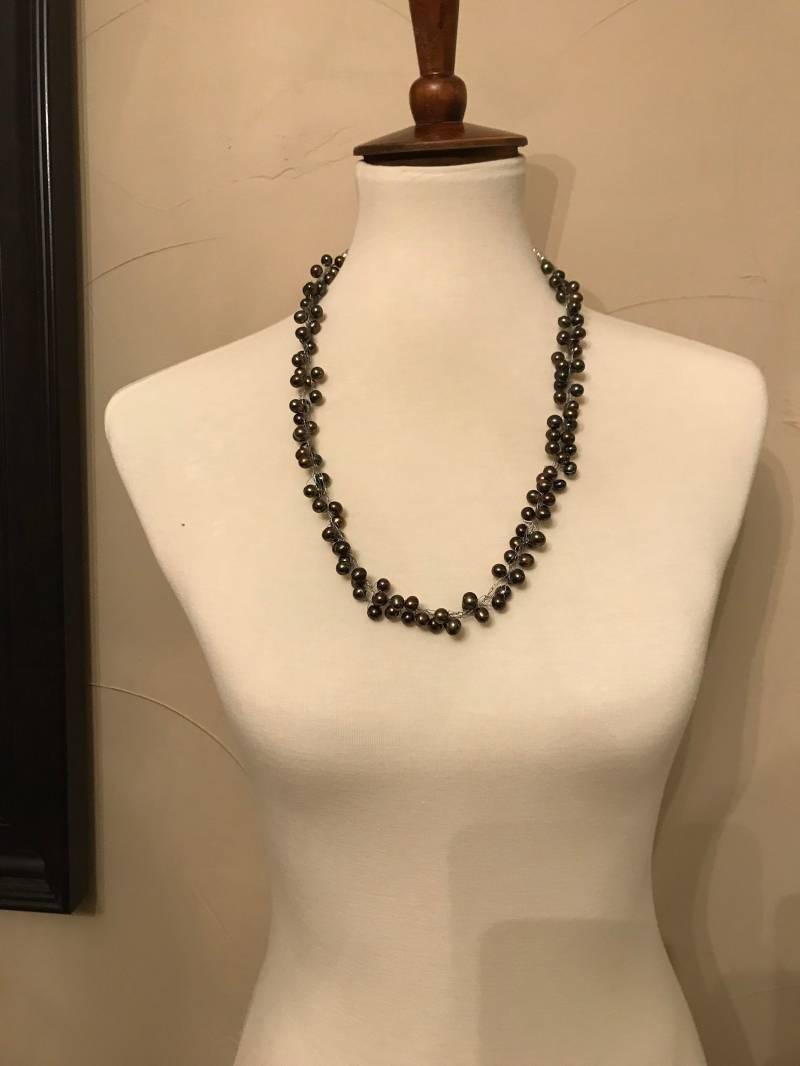 Gehäkelte Bronze Perlenkette Gehäkelte Bronze Perlenkette von NilaCustomJewelry