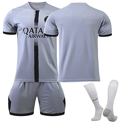 NileMAll PSG Trikot Kinder Fußball Trikot Set Neues Hause Auswärts Fußballtrikot Paris Fussball Trainingsanzug Sportshirt Herren Junge Football Training Tshirts Shorts und Socken Anzug von NileMAll