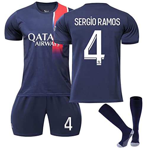 NileMAll PSG Trikot Kinder Fußball Trikot Set Neues Hause Auswärts Fußballtrikot Paris Fussball Trainingsanzug Sportshirt Herren Junge Football Training Tshirts Shorts und Socken Anzug von NileMAll