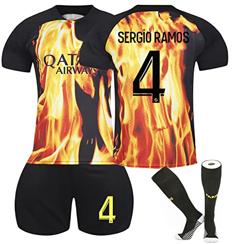 Paris Trikot Kinder Trikot PSG Trikot der Jubiläumssaison 22/23 Fussball Trikot Set Paris Fussball Trainingsanzug Sportshirt Herren Junge Fußball Training T-Shirts Shorts und Socken Anzug von NileMAll