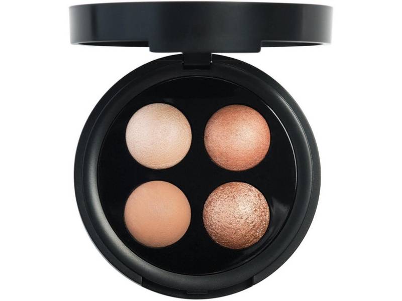 Nilens Jord Lidschatten-Palette Lidschatten Palette Baked Mineral Eyeshadow Sand mit vier Bronzetönen, Naked Palette mit warmen Tönen Augen Make-Up Damen von Nilens Jord