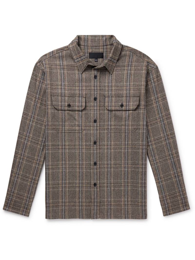 Nili Lotan - Evander Prince of Wales Checked Wool-Blend Overshirt - Men - Brown - L von Nili Lotan
