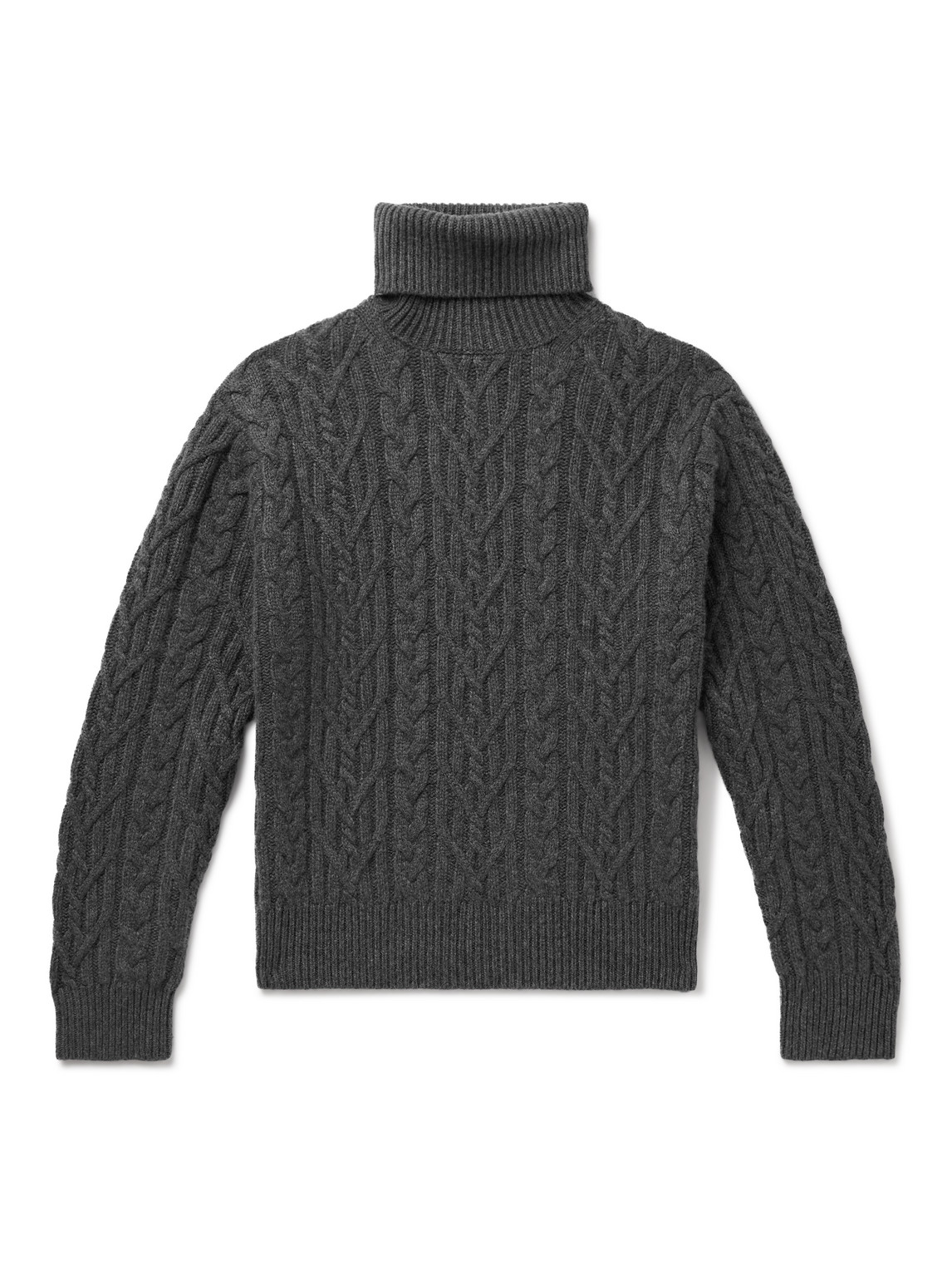 Nili Lotan - Gio Cable-Knit Cashmere Rollneck Sweater - Men - Gray - XL von Nili Lotan