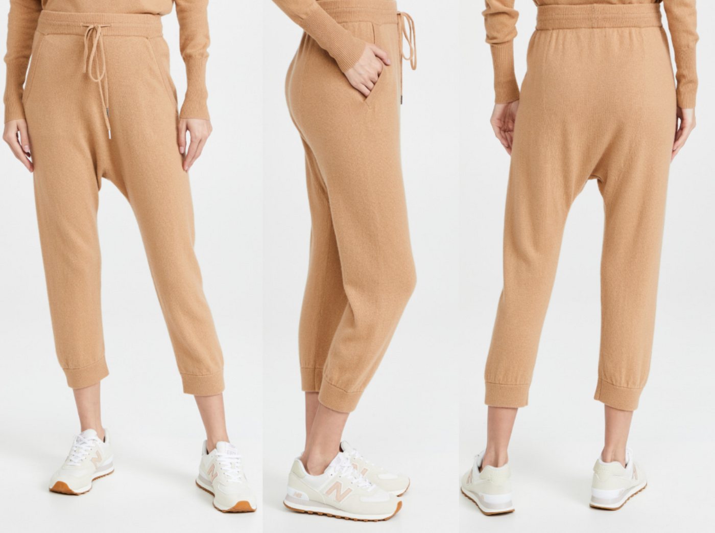 Nili Lotan Loungehose NILI LOTAN PARIS Cashmere Track Pants Crop Sweatpants Jogginghose Trou von Nili Lotan