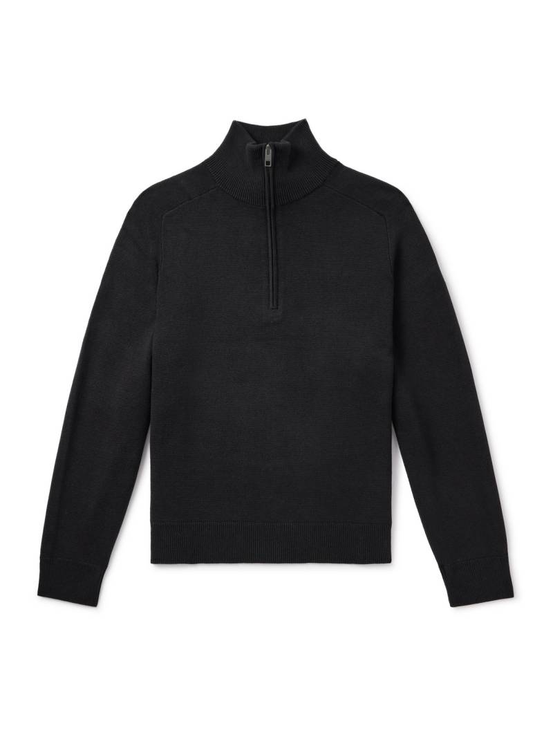 Nili Lotan - Nathaniel Cotton and Cashmere-Blend Half-Zip Sweater - Men - Black - XXL von Nili Lotan